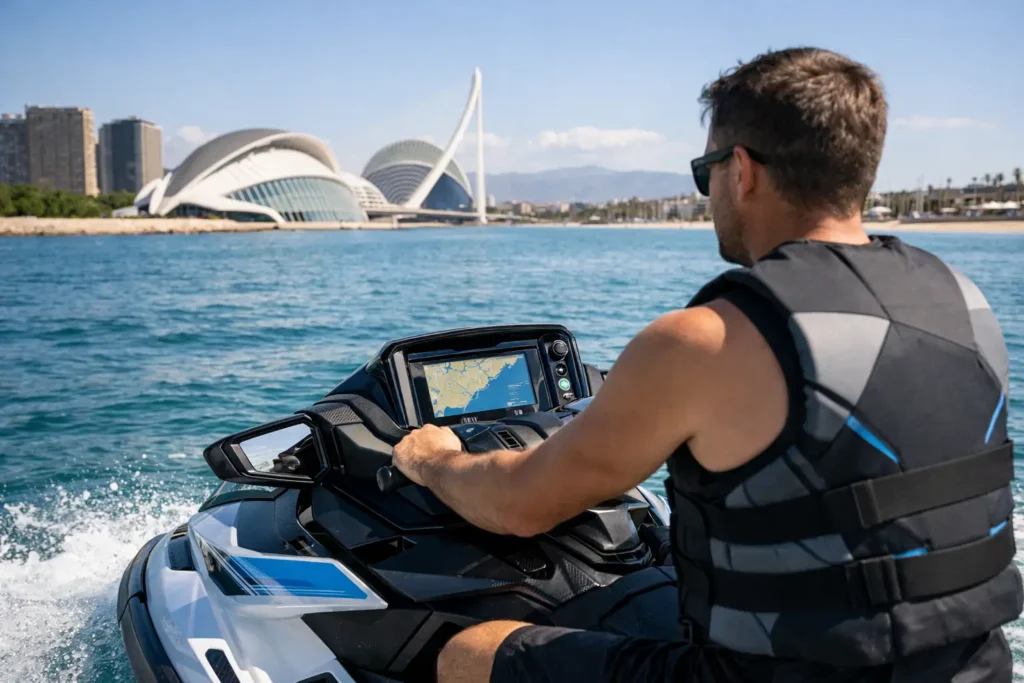 Moto de agua con monitor en Valencia